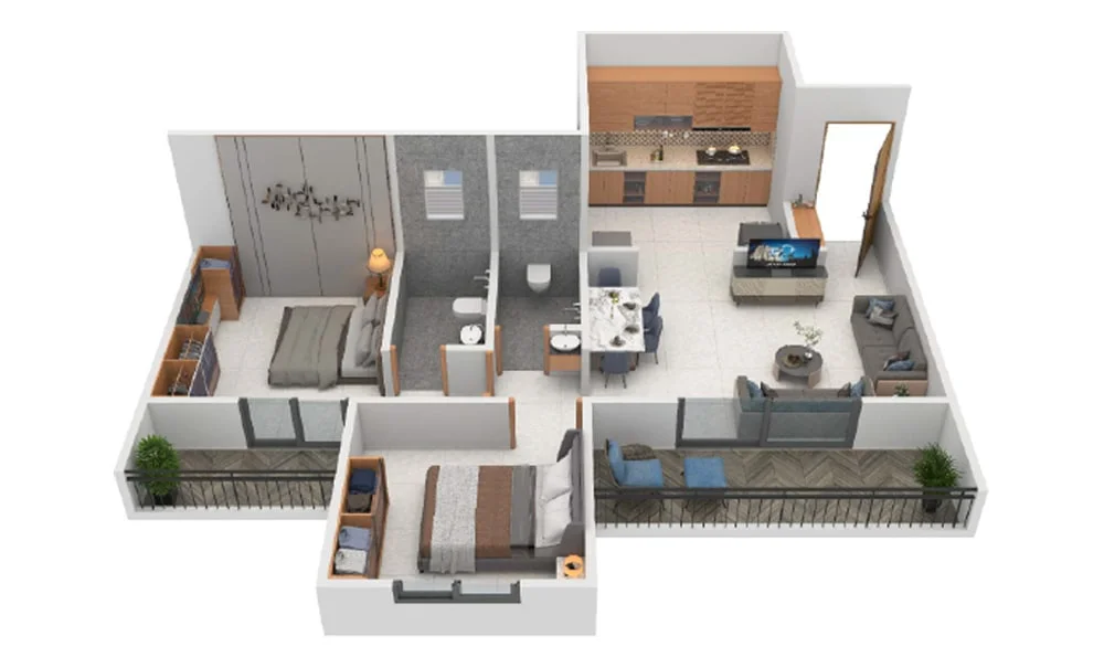 Sankla Westworld Punawale 2BHK Image