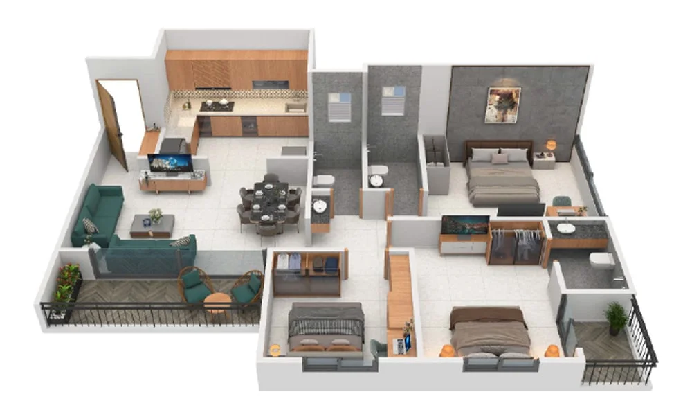 Sankla Westworld Punawale 3BHK Image